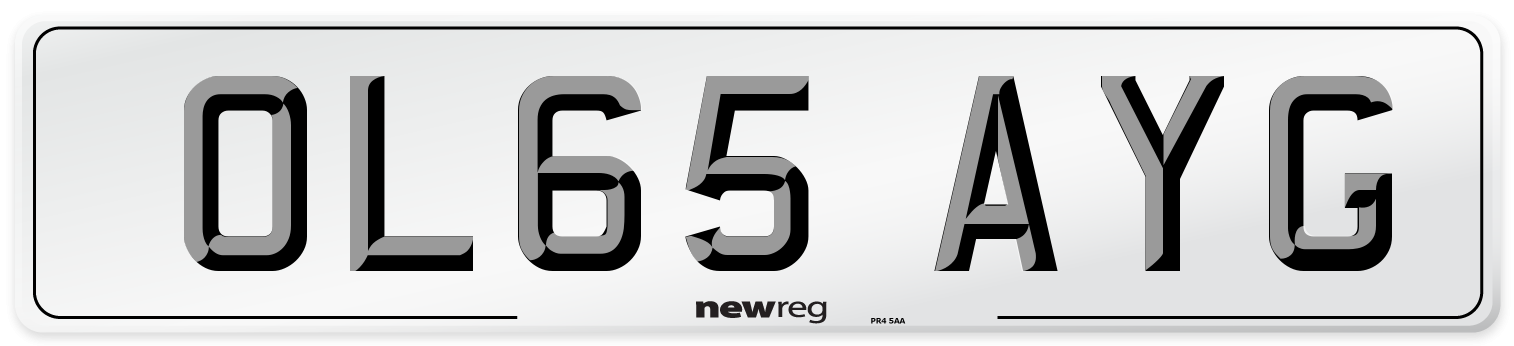 OL65 AYG Number Plate from New Reg